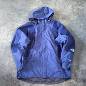 The North Face Gore Tex Jacket Mens 2XL XXL Blue Zip Insulated Hooded Gorpcore